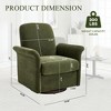 Lyngins Linen Swivel Accent Chairs with Wood Base,Upholstered Swivel Arm Chairs for Living Room,Bedroom - 3 of 4