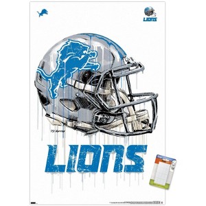 Trends International NFL Detroit Lions - Drip Helmet 20 Unframed Wall Poster Prints - 1 of 4