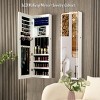 Fashion Simple Jewelry Armoires, Jewel Armoire With Led Lights, Jewelry Cabinet Can Be Hung On The Door Or Wall-Cuddlewood - 2 of 4