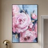 Art Remedy Pink Flowers with Gold Leaves Beach Life Inspired Wall Art Framed - 2 of 4