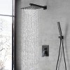 PAGED Shower Faucet Set Wall Mounted Rain Shower Head with 10" Rainfall Shower Head and Handheld Shower Faucet for Bathroom, Restroom - 3 of 4