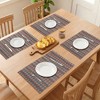 REGALWOVEN Plastic Placemats Set of 6 Placemats with Pattern for Dining Table Decor Washable Kitchen Table Mat Wipe Clean - 3 of 4