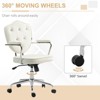 SKRAN Cute Home Office Chair, Computer Desk Chair with Button Tufted Teddy Bear Fleece, Swivel Vanity Chair for Home Office - 4 of 4