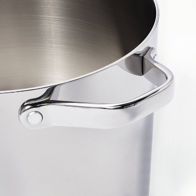 16qt Stainless Steel Stock Pot Silver - Figmint™