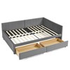 NicBex Full Size Daybed with 2 Drawers,Upholstered Velvet Sofa Bed Frame for Bedroom,Living Room,Apartment - 4 of 4