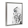 Stupell Industries Snow Owl Peering Blue Eyes Floating Frame Canvas Art - 2 of 4