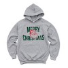 Merry Christmas Arched Glitter Santa - Womens Hoodie - 2 of 2