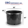 Pro Cal 10 Gallon Premium Nursery Black Plastic Planter Flower Herb Vegetable Garden Grow Pots, 5 Pack - image 2 of 4