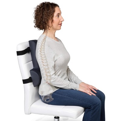 Adjustable Gray Foam Full Back Support Cushion