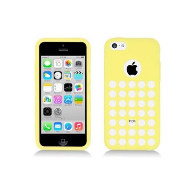 iphone 5c yellow with blue case