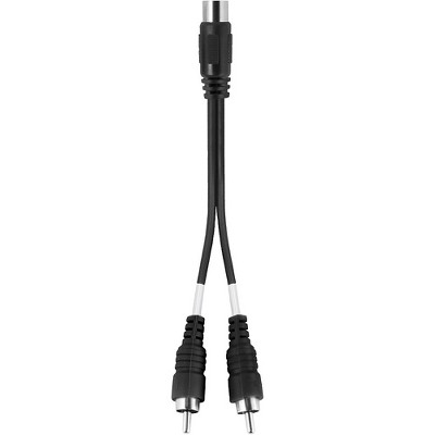 Livewire Essential Y-Adapter RCA Female to RCA Male Black 6 in.
