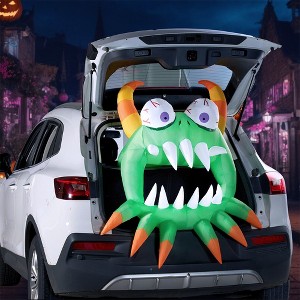 SYNCFUN Halloween Outdoor Inflatable Monster/Vampire Trunk Or Treat Car Decoration with LEDs for Halloween Outdoor Yard Garden Lawn Party Decoration - 1 of 4