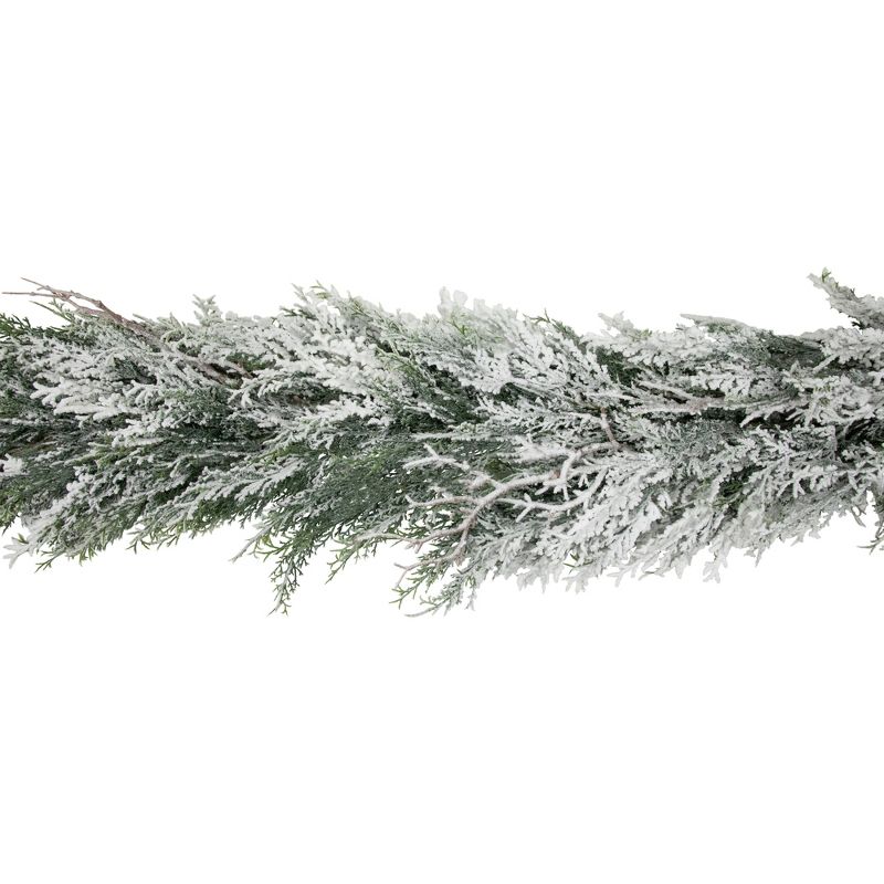 Allstate Floral 77" Snowed Cedar Twig Artificial Christmas Garland, 3 of 5