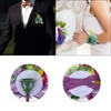 Unique Bargains Silk Wedding Artificial Rose Boutonniere and Wrist Corsage Set - 3 of 4