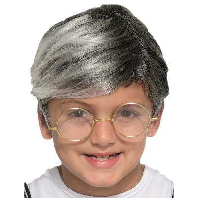 Kids old shop man wig