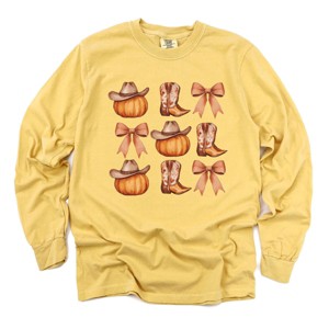 Simply Sage Market Coquette Western Fall Chart Garment Dyed Long Sleeve - 1 of 4