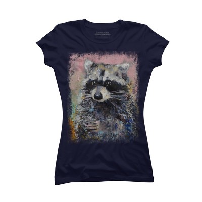 Junior's Design By Humans RACCOON By creese T-Shirt