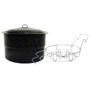 Granite Ware Enamel On Steel 33-Quart Water Bath Canner With Lid & Jar Rack, Multiuse Pot, Resistant & Easy To Clean - 1 of 4