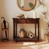 Tangkula Retro Console Table 36"L Wooden Entryway Table w/ Storage Drawer & Open Shelf - 2 of 4
