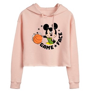 Women's - Disney - Game Face Basketball Cropped Graphic Hoodie - 1 of 3