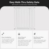 BalanceFrom Walk Thru Safety Gate for Baby and Pets, Doorways, Stairways, Hallways, Fits 29.1-38.5 Inch Openings, 36 Inch Height, White - 3 of 4