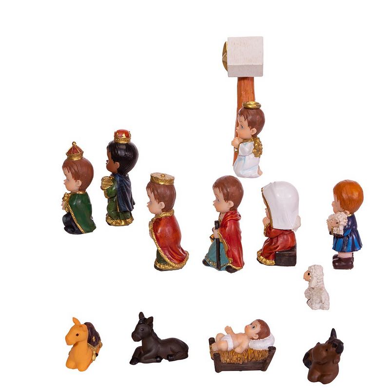 Kurt Adler 1.6-4.5" Children's Nativity, 13-Piece Set, 3 of 6