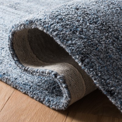 Gray and Blue Handmade Tufted Wool Area Rug