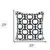 HomeRoots 20" Black and White Geometric Cotton Throw Pillow - 3 of 4