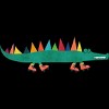 Men's Design By Humans Whimsical Crocodile On Skates By radiomode T-Shirt - 2 of 2