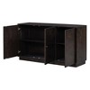 Sideboard Buffet Cabinet, Kitchen Pantry Storage Cabinet With Metal Handles, 3 Doors, Solid Wood Leg, Media Console - 3 of 4