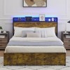 Queen Size Bed Frame with LED Lights Headboard and 6 Drawers - 4 of 4
