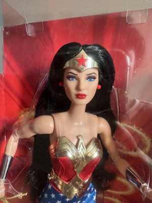 Barbie Wonder Woman Collectible Doll in Red and Blue Tank Suit
