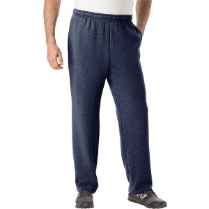 KingSize Men's Big & Tall Tall Wicking Fleece Open Bottom PantsKs Sport - 1 of 4