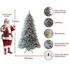 King Of Christmas Snow Flocked Hinged Artificial Christmas Tree Unlit King Flock Xmas Tree - 2 of 4