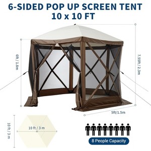 Jojoka Pop-Up Screen Tent with Adjustable Height,Portable Outdoor Shelter for Camping, Backyard, Beach - 1 of 4