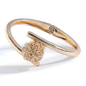 SOHI Women's Brown Wireball Wrap Bracelet - 1 of 3