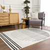 Hauteloom Angus Black&White Geometric Area Rug - 4 of 4