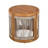 Christopher Knight Home Eland Boho Outdoor Acacia Wood Handwoven Rope Slat Side Table - 4 of 4