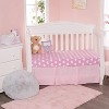 Everyday Kids 2-Pack Jersey Knit Crib Sheets – Pink & Purple Hearts and Dots – 100% Cotton Baby Girl Sheets for Standard Crib Mattress - 3 of 4