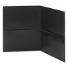Smead Poly Two-Pocket Folder with Snap Closure Security Pocket, 100-Sheet Capacity, 11 x 8.5, Black, 5/Pack - 2 of 4