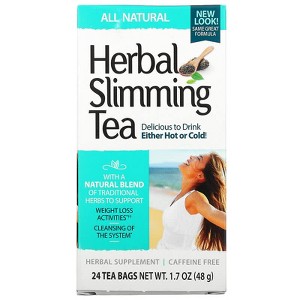 21st Century Herbal Slimming Tea, All Natural, Caffeine Free, 24 Tea Bags, 1.7 oz (48 g) - 1 of 4