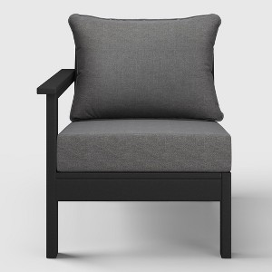 WestinTrends  Avalon Outdoor Patio HDPE Left Arm Facing Sectional Corner Club Chair with Patio Cushions - 1 of 4