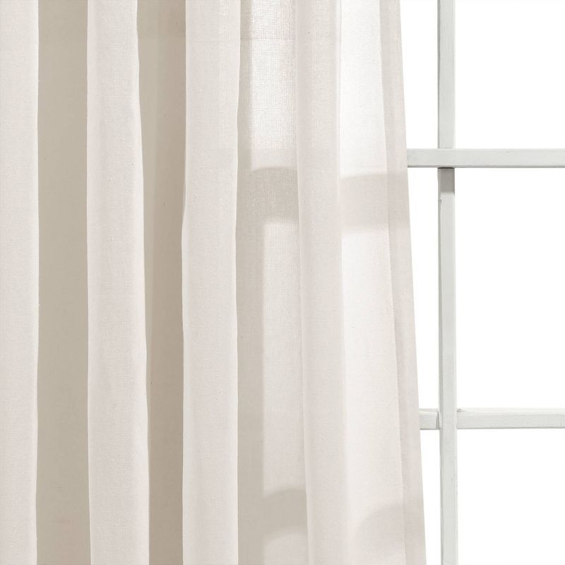 84"x52" Ruched Waterfall Linen Window Curtain Panel - Lush Décor, 5 of 12