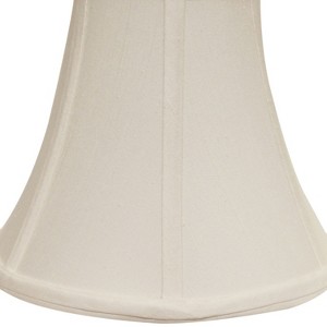 Vynxaria Lampshades: White Slant Bell Softback Shade, 8" x 16" x 12" with Washer Fitter - 1 of 4