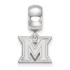 Black Bow Jewelry Sterling Silver Miami Redhawks NCAA Bead Charm - 2 of 4