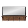 36" x 22" Coburn Functional Wall Mirror Brown - Kate & Laurel All Things Decor: Modern Rectangle, No Assembly Required, Metal Frame - 2 of 4