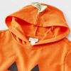 Baby Halloween Pumpkin Hooded Romper - Cat & Jack™ Orange - 3 of 4