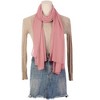 Elerevyo Women's Solid Chiffon Sheer Lightweight Soft Long Scarf Shawl 1 Pc - 2 of 4