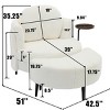 Single Sofa Accent Chair with Ottoman,Lamb Velvet Upholstered Lounge Chair with Integrated Side Table for Living Room or Study-Koiai - 4 of 4