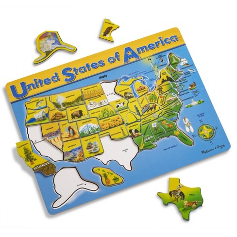 Melissa & Doug USA Map Kids' Wooden Puzzle - 45pc - image 1 of 4